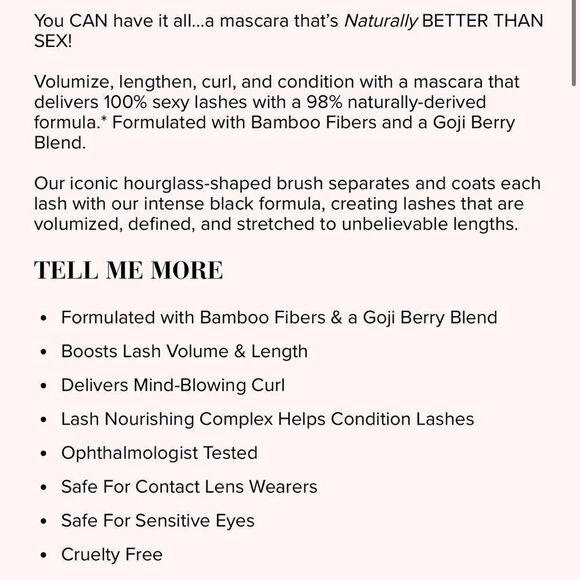 🌻 Too Faced Naturally Better Than Sex Mascara New Full Size Black - Picture 14 of 14